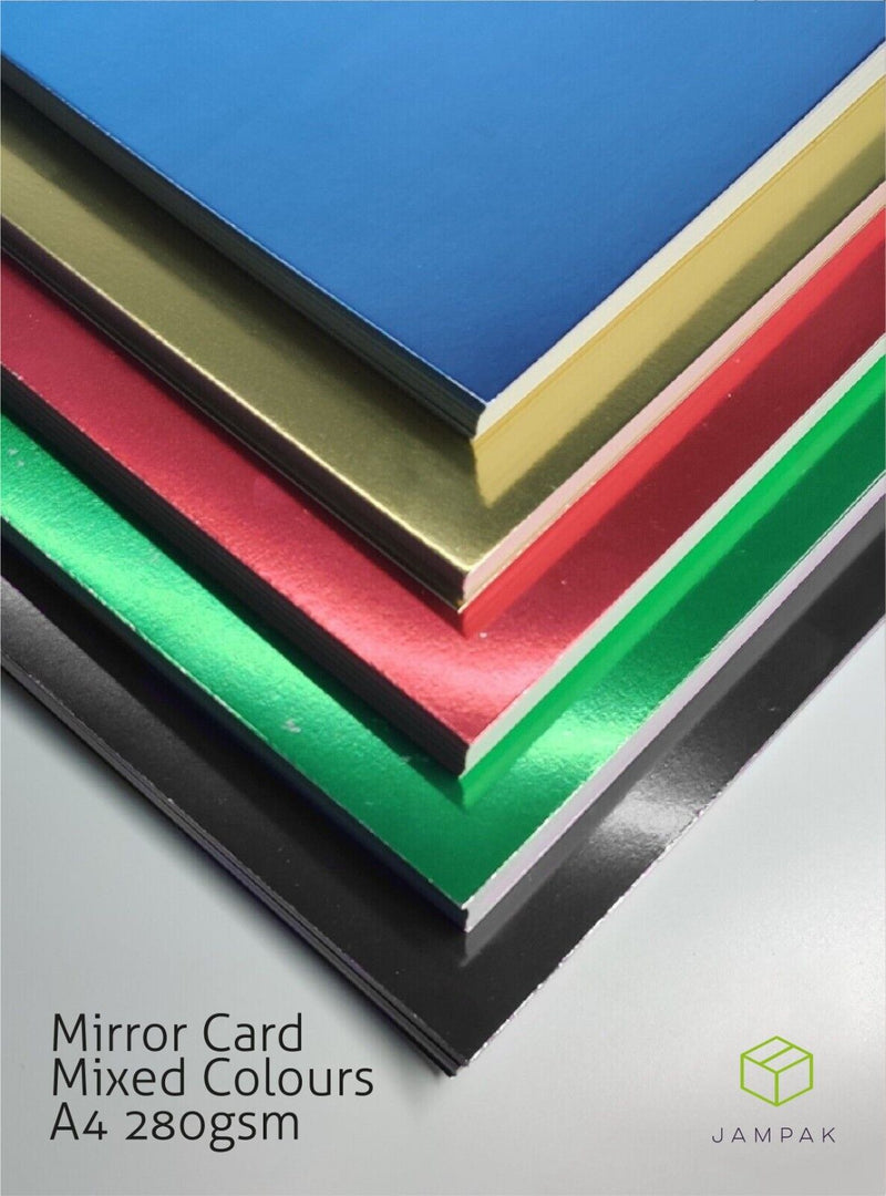 Mirror card. Mixed colour A4 280gsm Highest Quality,Arts & Craft. Multi colours