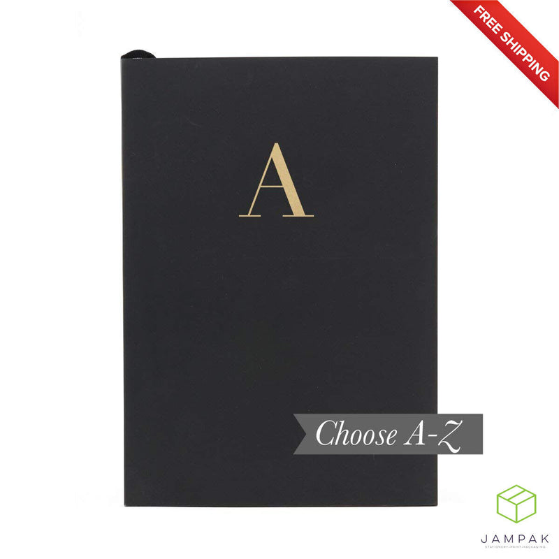 A5 Notebook Planner Premium SoftTouch Lined 160 page Monogram Letter