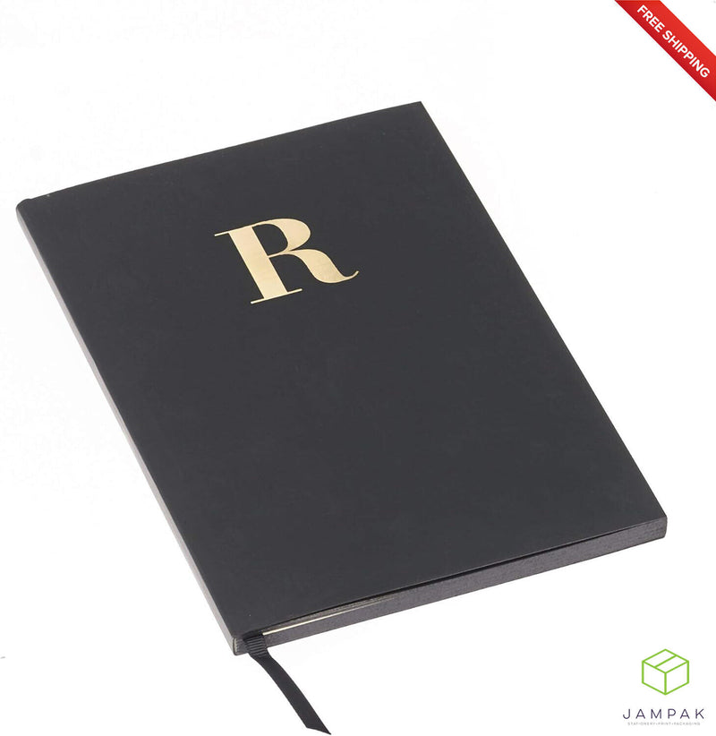 A5 Notebook Planner Premium SoftTouch Lined 160 page Monogram Letter